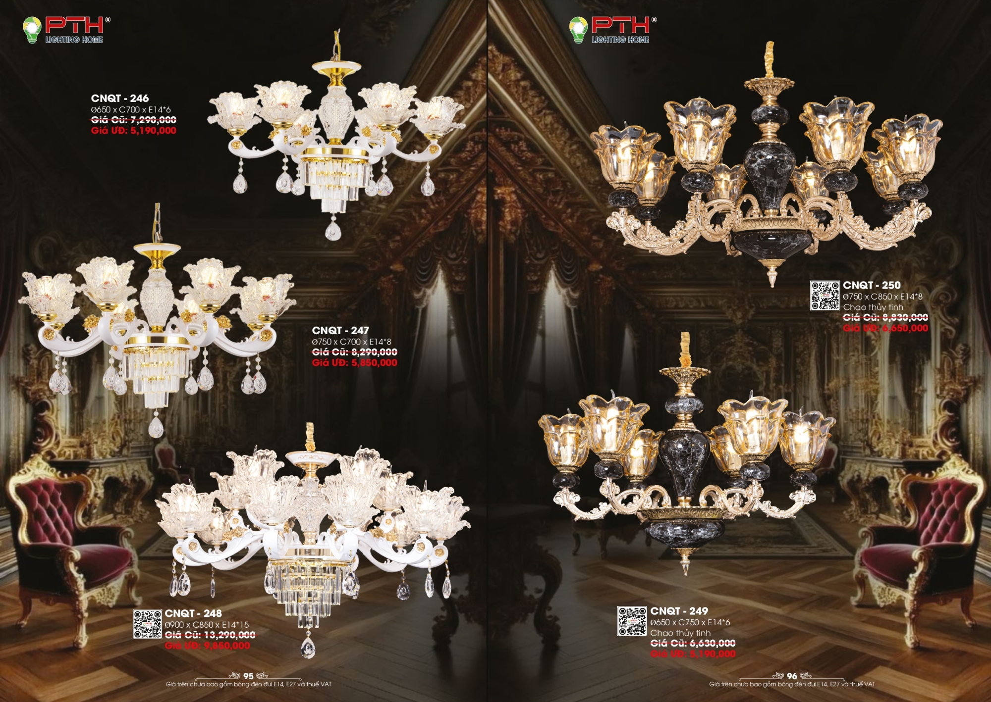 Bảng giá đèn trang trí PTH Lighting Home 2026